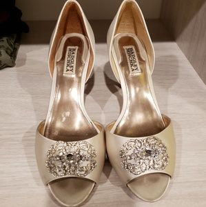 Badgley Mishka Seneca D'Orsay peep toe heels